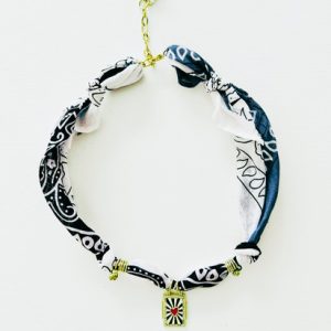 Feestbeestkids - Bandana ketting - zwart/ wit