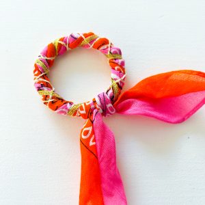 Bandana armband oranje-rood