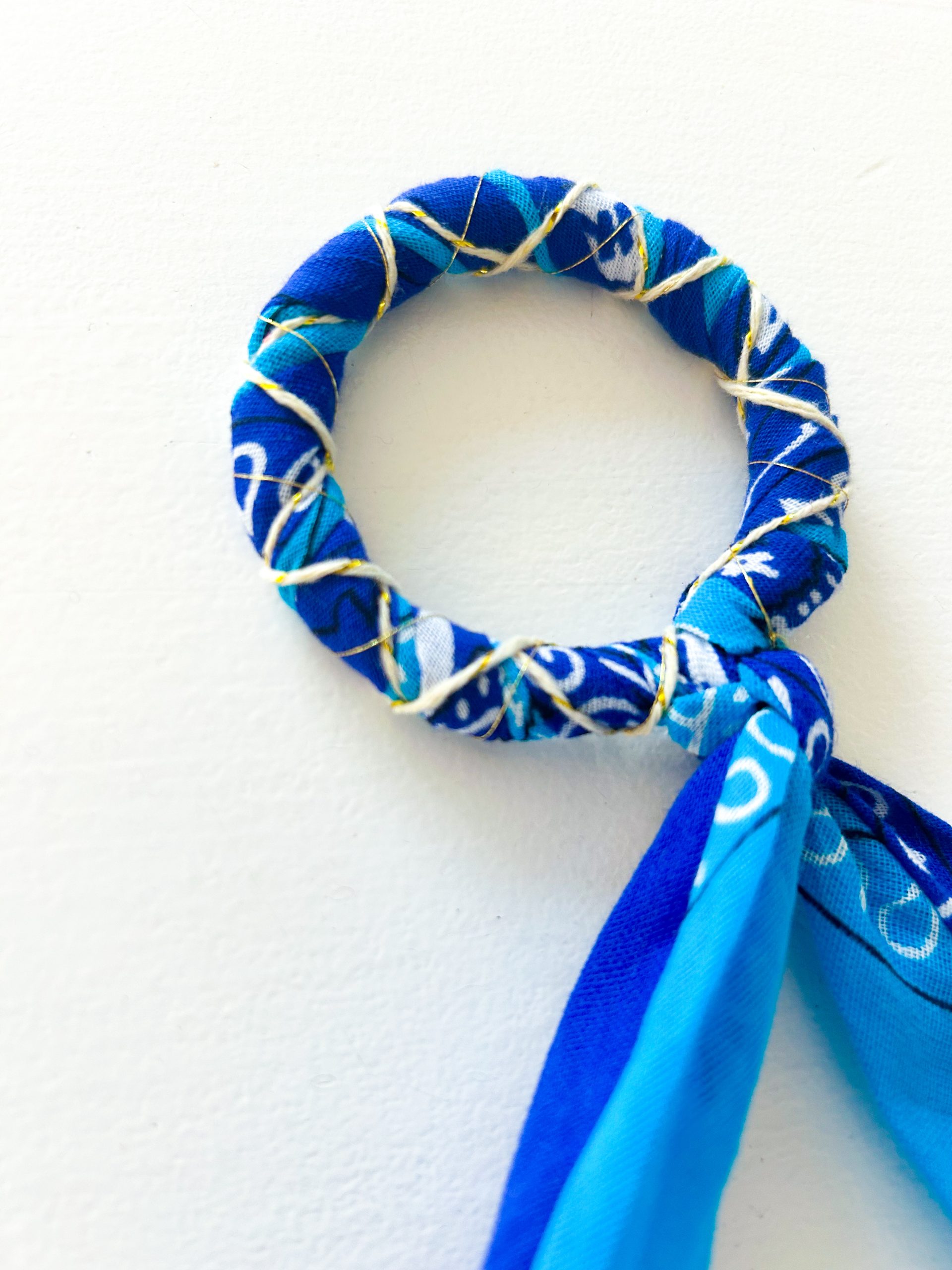 Bandana armband blauw - Image 4