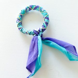 Bandana armband paars-blauw