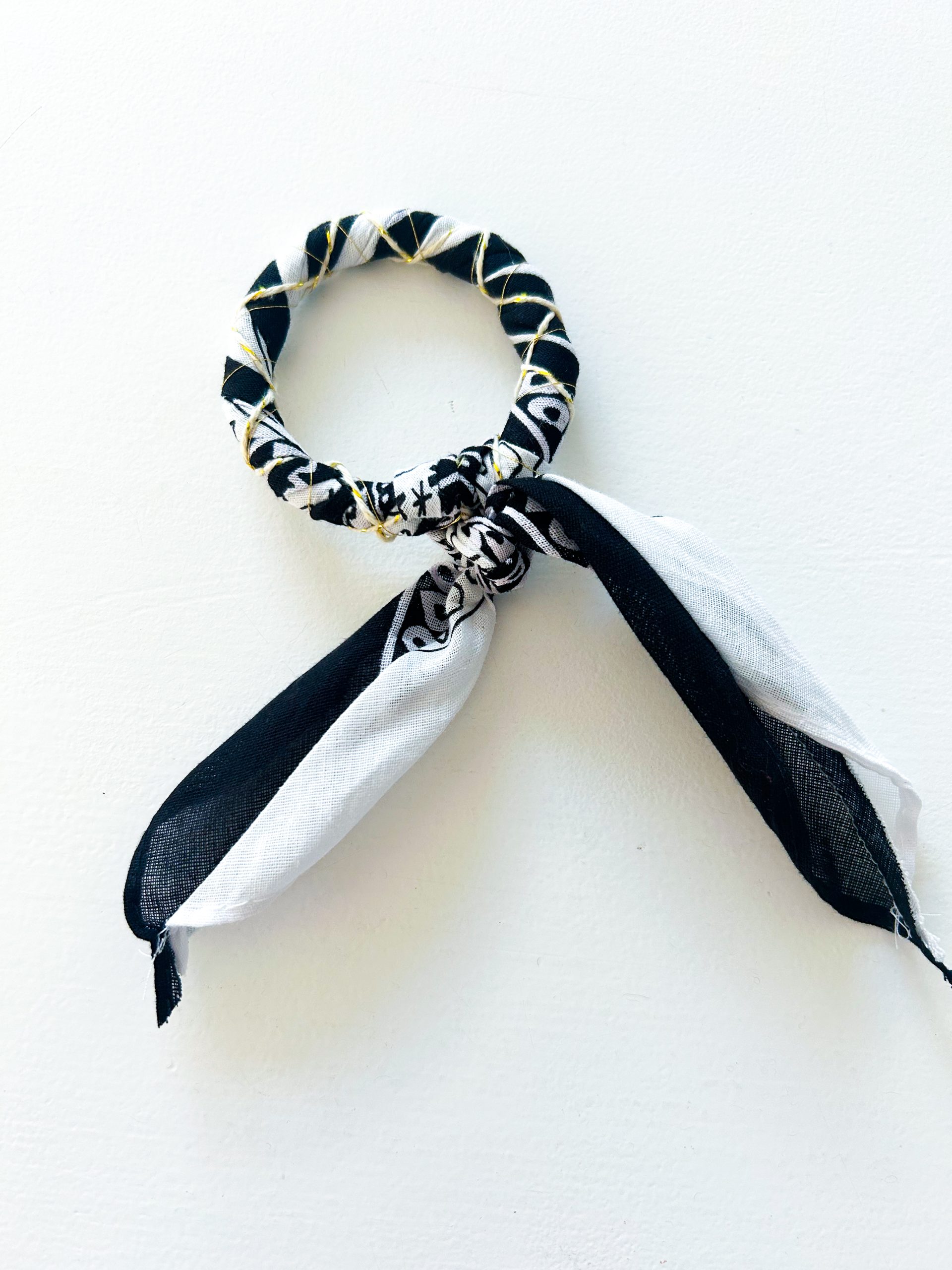 Bandana armband zwart