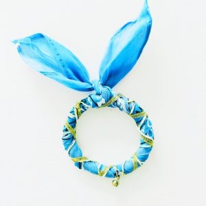 Bandana armband blauw