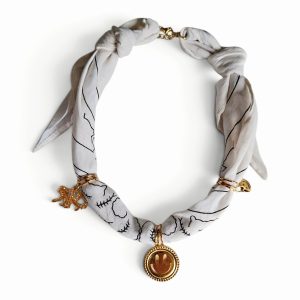 Bandana ketting | Offwhite Big Smile