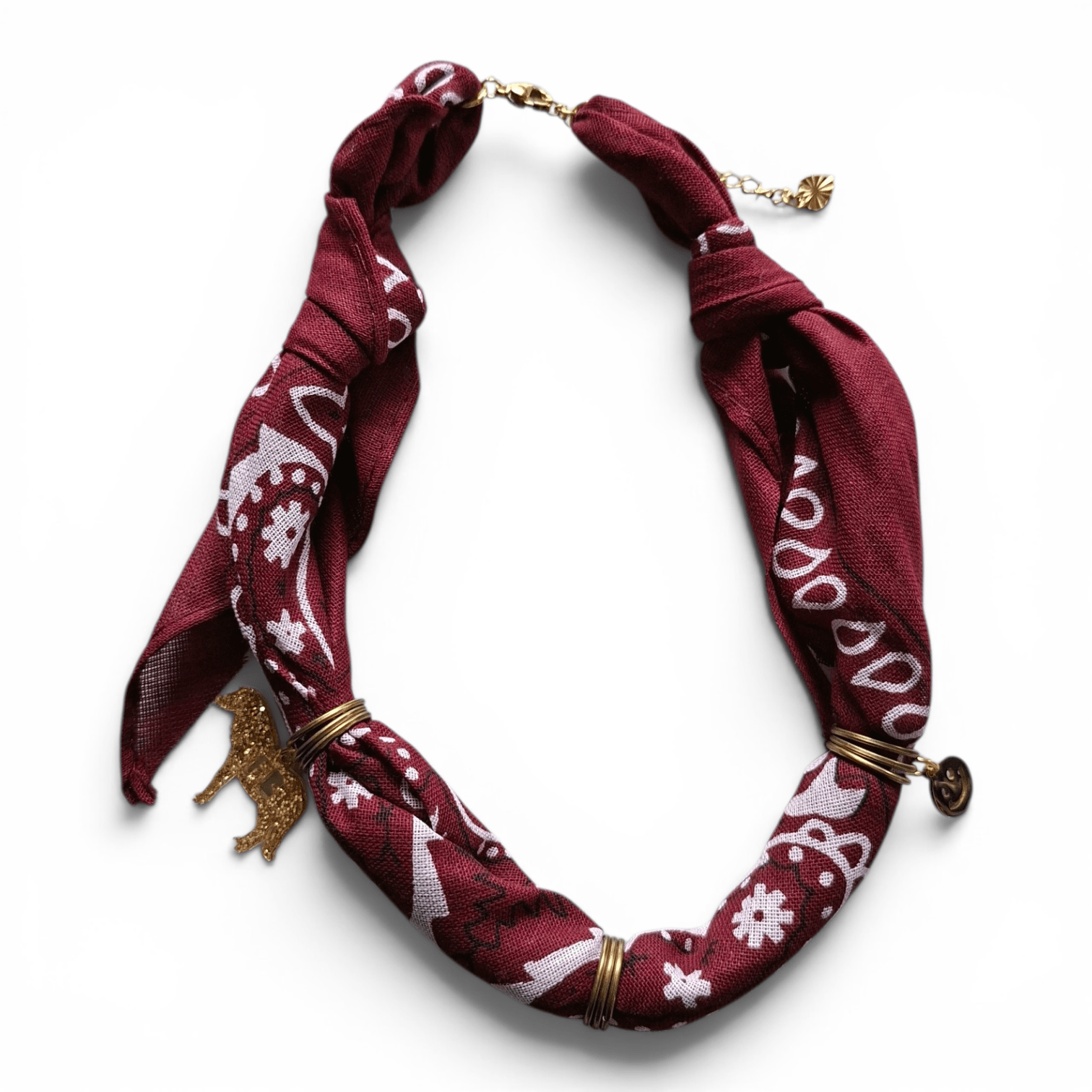 Bandana ketting | Donkerrood