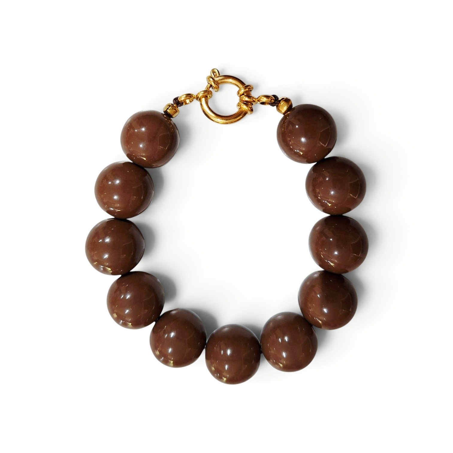 Kralenarmband Bruin