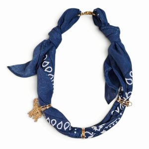 Bandana ketting | Jeansblauw