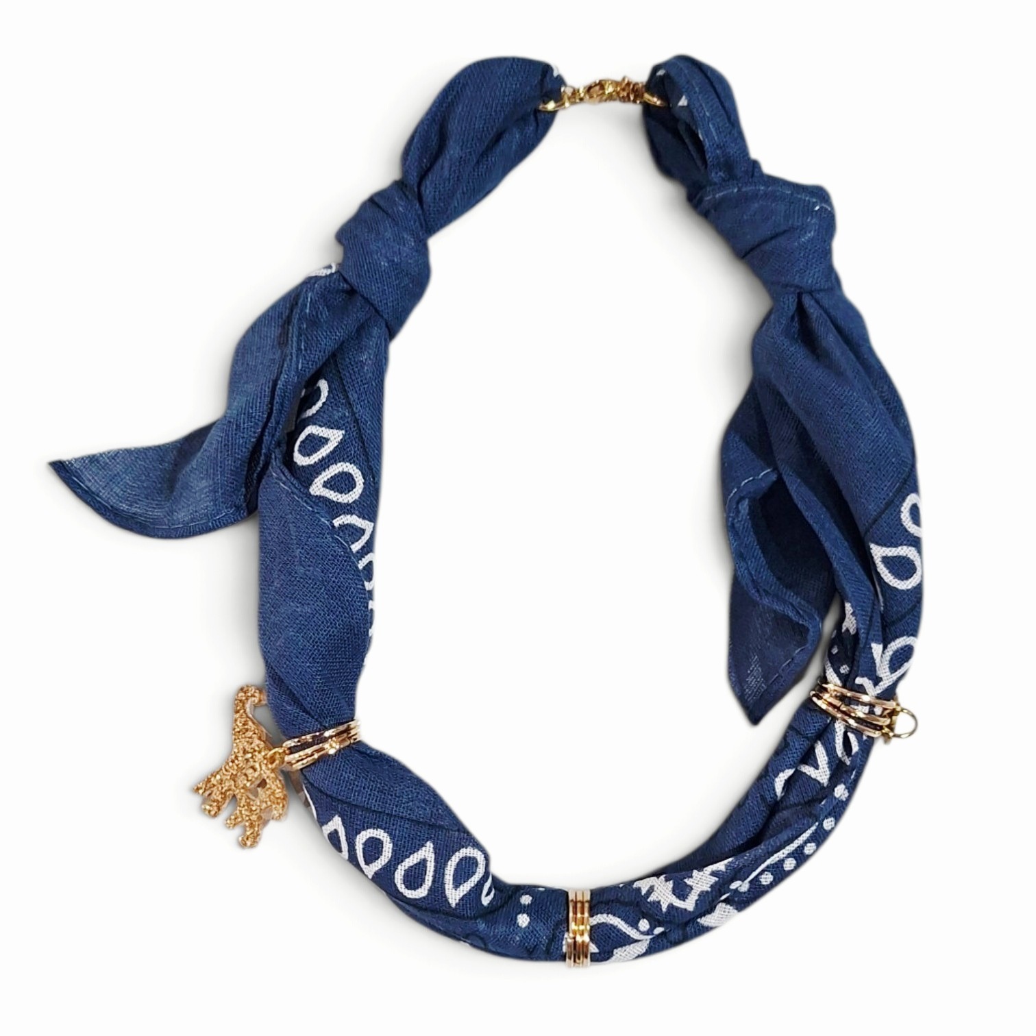 Bandana ketting | Jeansblauw