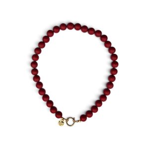 Kralenketting Limited Edition | Bordeaux rood | Dochter