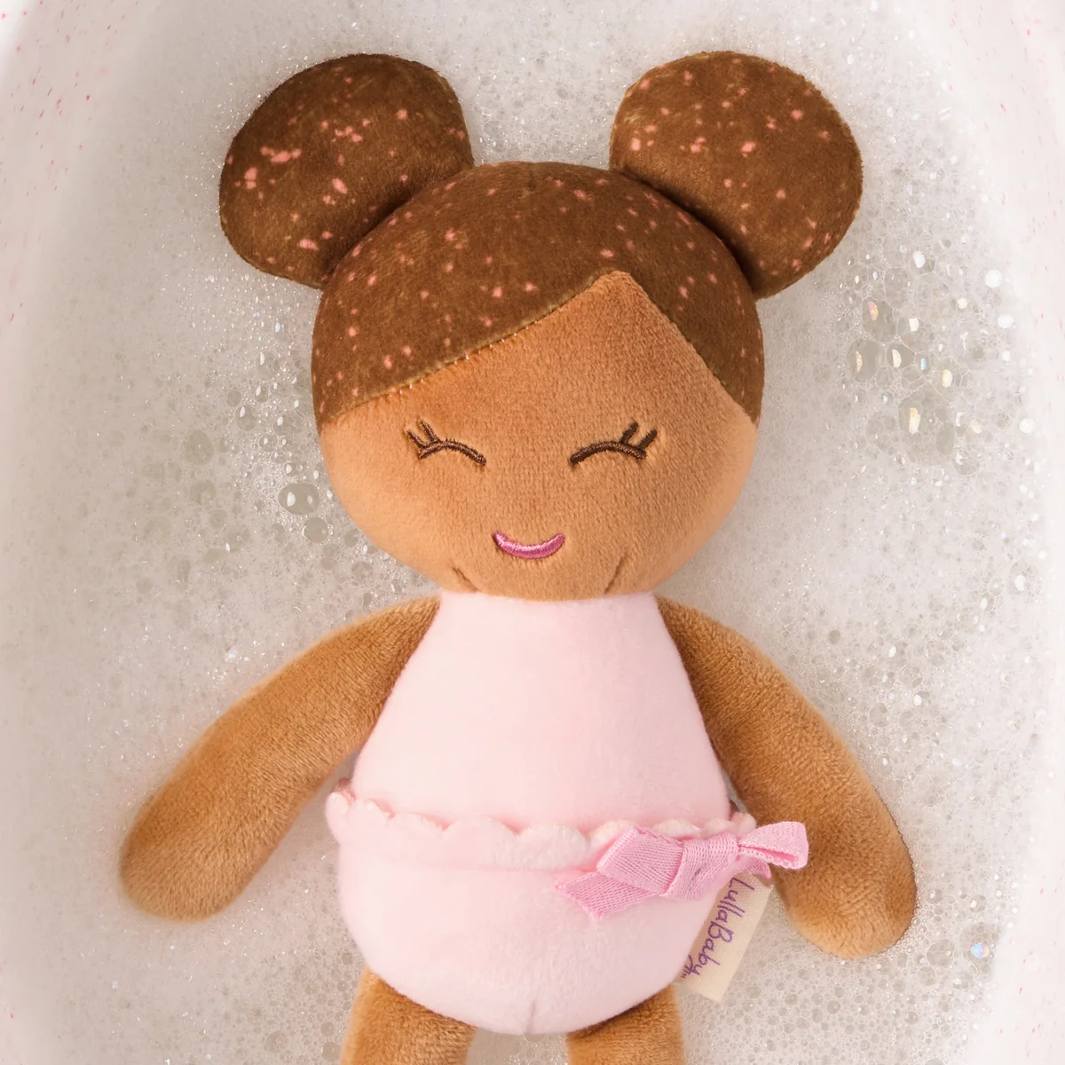 LullaBaby Small Plush Bath Brown Hair Girl Doll | Pre-order - verzending november 2026 - Image 2