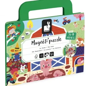 Janod Magnetipuzzel - Boerderij 24 stukjes